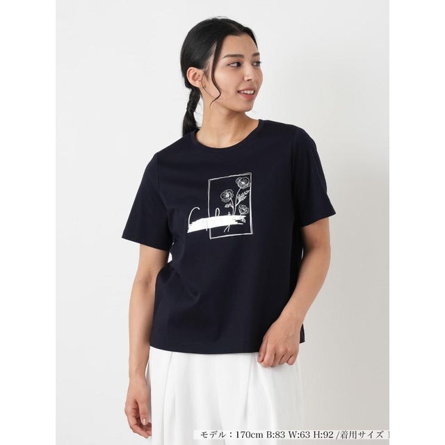 【店頭人気】Tシャツ【接触冷感】 （ネイビー）