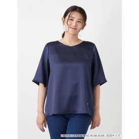ブラウス【Leilian WHITE LABEL】 （ネイビー）