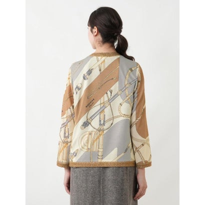 レリアンプラスハウス Leilian PLUS HOUSE ニットジャケット【ROCHAS Premiere】 （キャメル）｜詳細画像