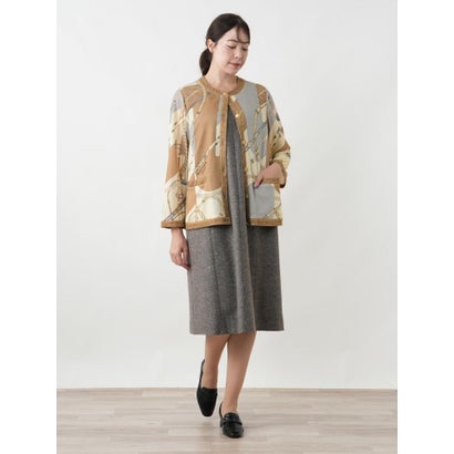 レリアンプラスハウス Leilian PLUS HOUSE ニットジャケット【ROCHAS Premiere】 （キャメル）｜詳細画像