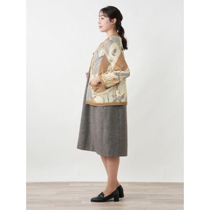 レリアンプラスハウス Leilian PLUS HOUSE ニットジャケット【ROCHAS Premiere】 （キャメル）｜詳細画像