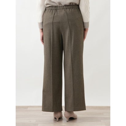 レリアンプラスハウス Leilian PLUS HOUSE 両面起毛ストレッチストレートパンツ （チャコールグレー）｜詳細画像