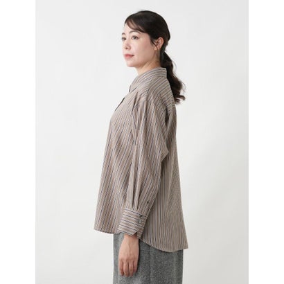 レリアンプラスハウス Leilian PLUS HOUSE シャツブラウス-Leilian WHITE LABEL （キャメル系）｜詳細画像