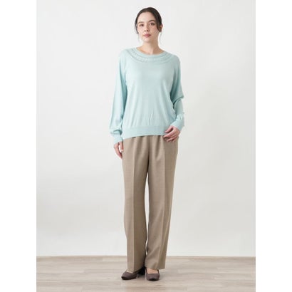 レリアンプラスハウス Leilian PLUS HOUSE セーター【ROCHAS Premiere】 （ミントグリーン）｜詳細画像