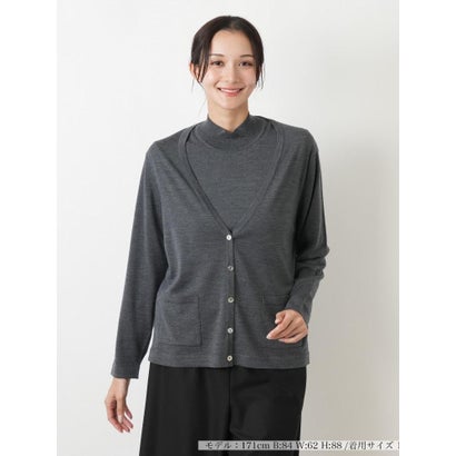 レリアンプラスハウス Leilian PLUS HOUSE カーディガン （グレー系）｜詳細画像