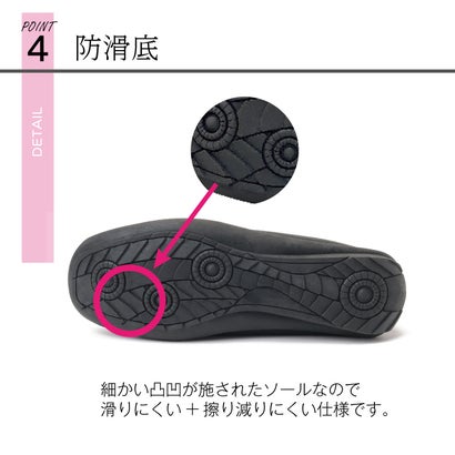 【Le son/ル ソン】牛革 カウレザー ビット ドライビングサブリナシューズ  走れる 痛くない 甲高 幅広 外反母趾 （ガンメタ）｜詳細画像