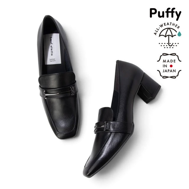 【レイン対応】ソフトビットヒールローファー(LRP135) （BLACK）