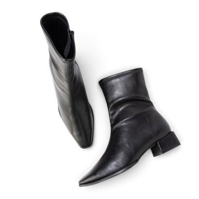 【26AW】【レイン対応】スリムスクエアショートブーツ(LRP157) （BLACK）｜詳細画像