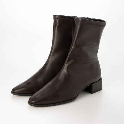 【26AW】【レイン対応】スリムスクエアショートブーツ(LRP157) （D.BROWN）｜詳細画像