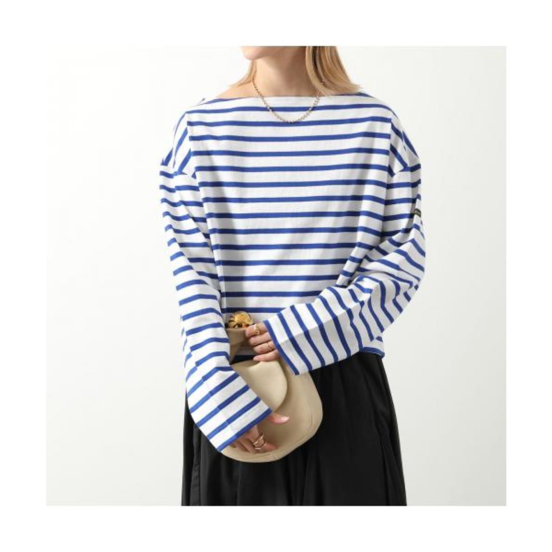 ルミノア Le Minor Le Minor 長袖 Tシャツ 123301F ボーダー （Blanc 