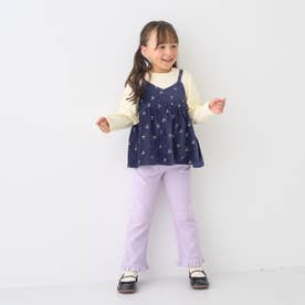 【ともパン】【裏起毛】裾フリルパンツ （ラベンダー）