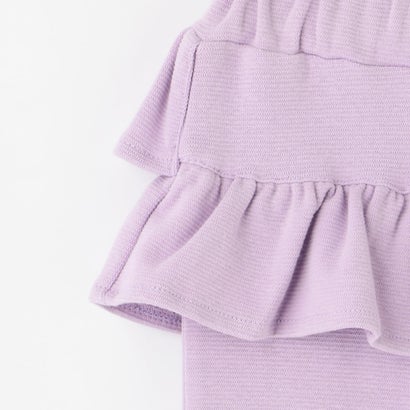 【ともパン】【裏起毛】フリル付きフレアパンツ （ブルー グレー）｜詳細画像