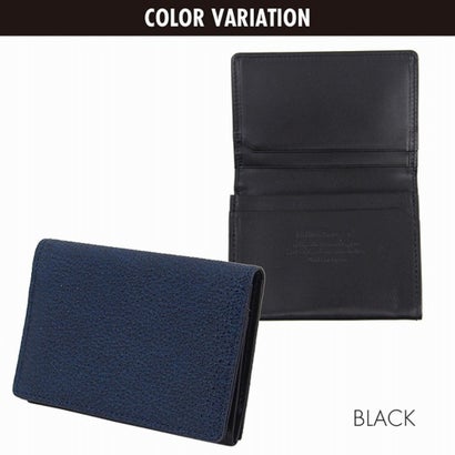 Leathertone 名刺入れ 姫路黒桟革藍染 × 栃木レザー 名刺入れ カードケース   革の黒ダイヤ   漆と藍染め （ネイビー）｜詳細画像