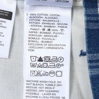リーバイス LEVI'S WORKWEAR LOOSEオーバーオール チェック （Blues）｜詳細画像