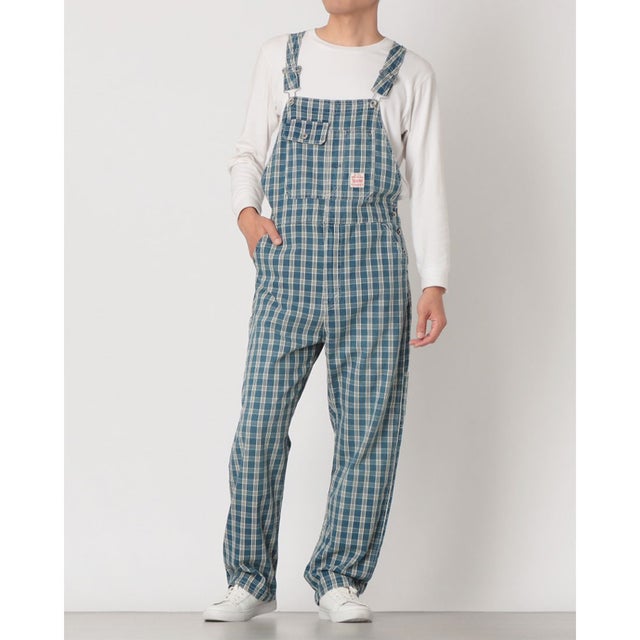 WORKWEAR LOOSEオーバーオール チェック （Blues）