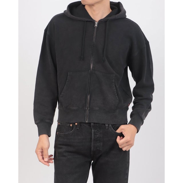 HAYES BOXY フルジップ スウェットシャツ （Blacks）