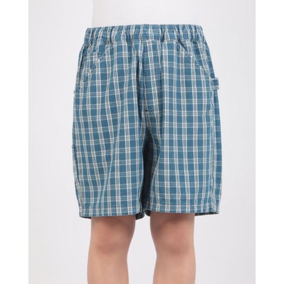 WORKWEAR プルオンワークショーツ チェック （Medium Indigo - Flat Finish）｜詳細画像