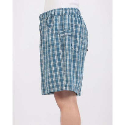 WORKWEAR プルオンワークショーツ チェック （Medium Indigo - Flat Finish）｜詳細画像