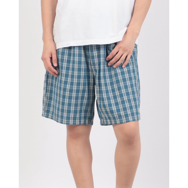 WORKWEAR プルオンワークショーツ チェック （Medium Indigo - Flat Finish）
