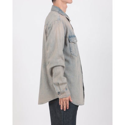 リラックスフィット ウエスタンシャツ （Medium Indigo - Worn In）｜詳細画像