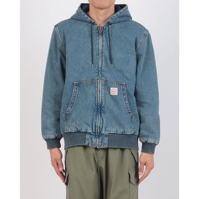 WORKWEAR POTRERO デニム フーディー ミディアムインディゴ GET INVOLVED （Medium Indigo - Worn In）｜詳細画像