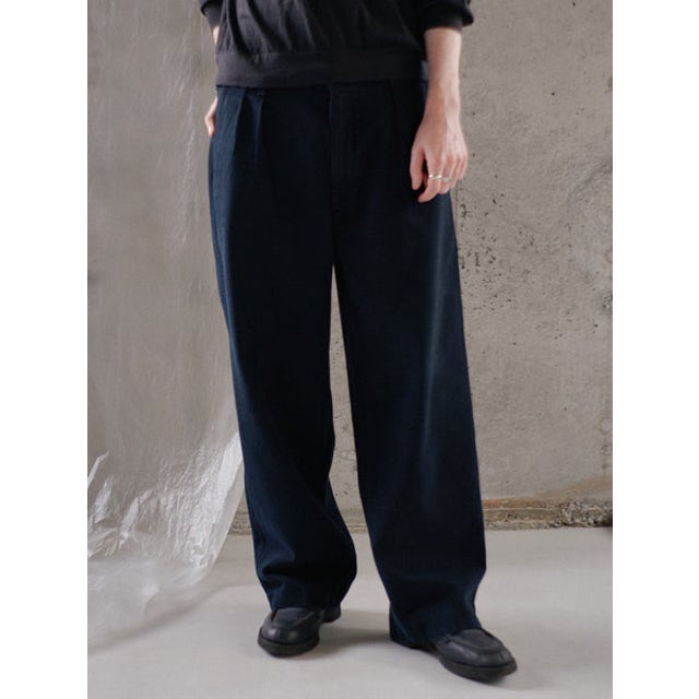 PREMIUM BLACK BAGGY DENIM SLACKS （Blacks）