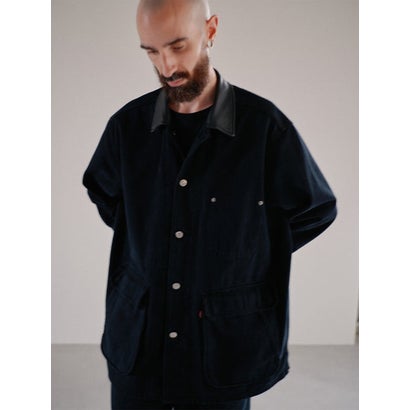 リーバイス LEVI'S PREMIUM BLACK LEATHER WORK DENIM JACKET （Blacks）｜詳細画像