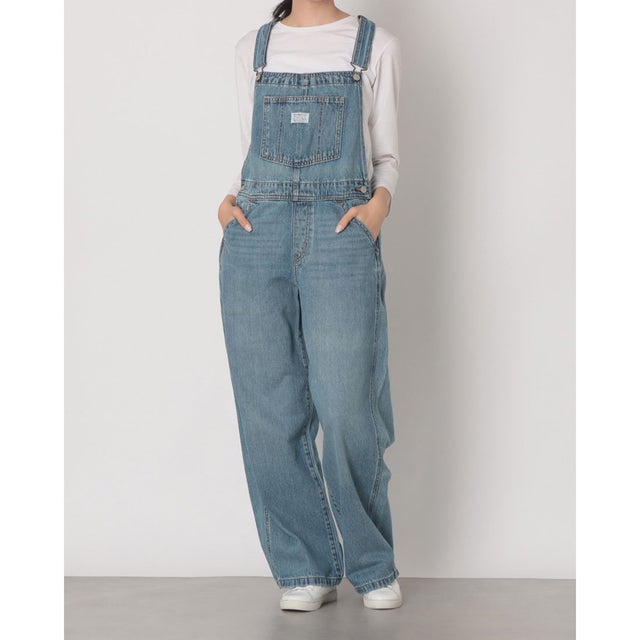 バギーオーバーオール ミディアムインディゴ （Medium Indigo - Worn In）