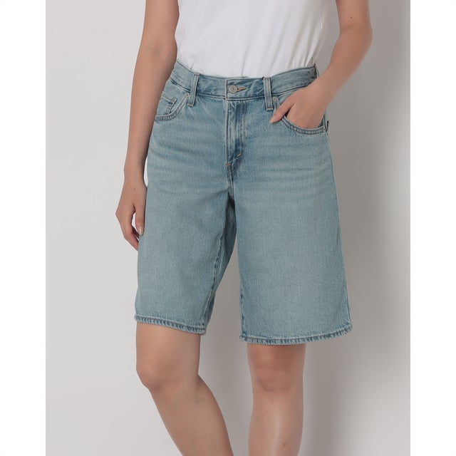 BAGGY DAD ジーンズ ショート ライトインディゴ （Medium Indigo - Worn In）
