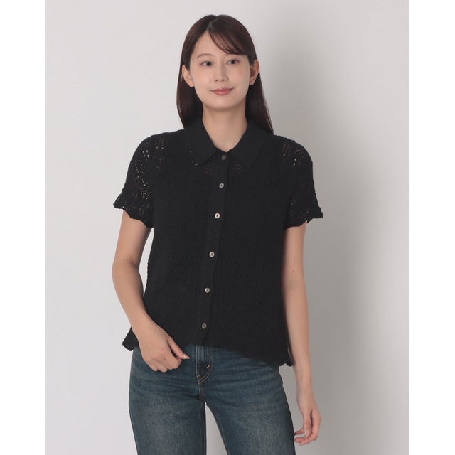 スザンナ フローラル クロシェ シャツ （Blacks）