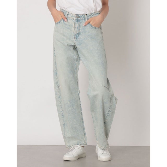BAGGY DAD バレルジーンズ ライトインディゴ （Light Indigo - Worn In）