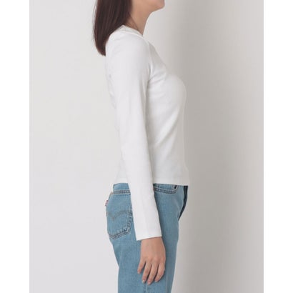 エッセンシャル スクエアネック ロングスリーブ Tシャツ （Whites）｜詳細画像