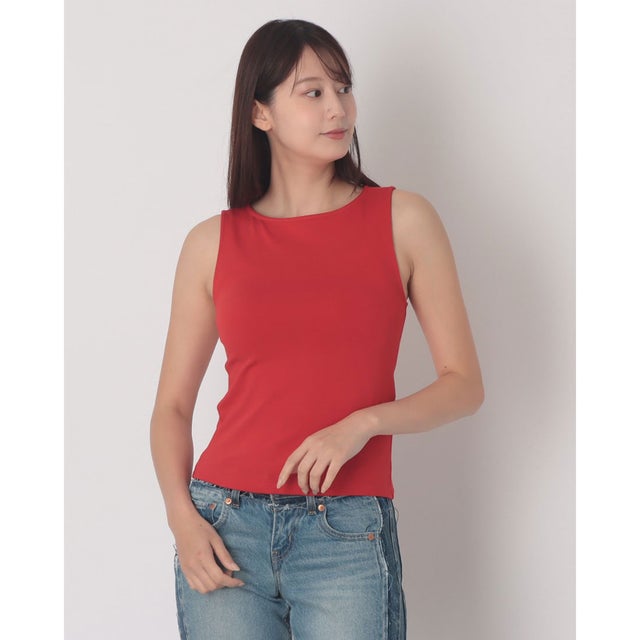 ブレア スリーブレス ボートネックトップ （Reds）