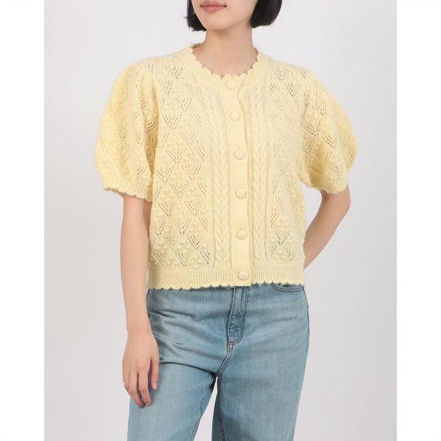PAULINE ポインテールショートスリーブカーディガン （Yellows）