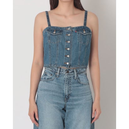デニムチューブトップ （Medium Indigo - Worn In）｜詳細画像