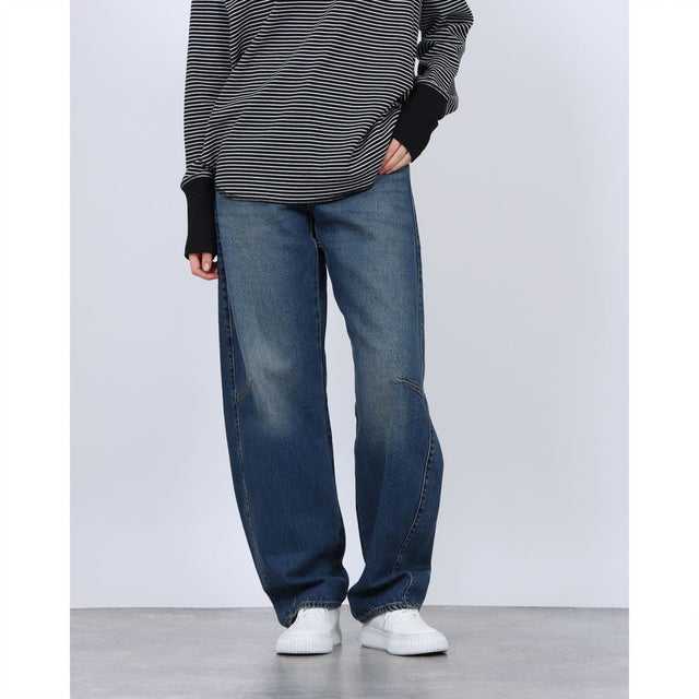 BAGGY DAD バレルジーンズ ダークインディゴ （Dark Indigo - Worn In）