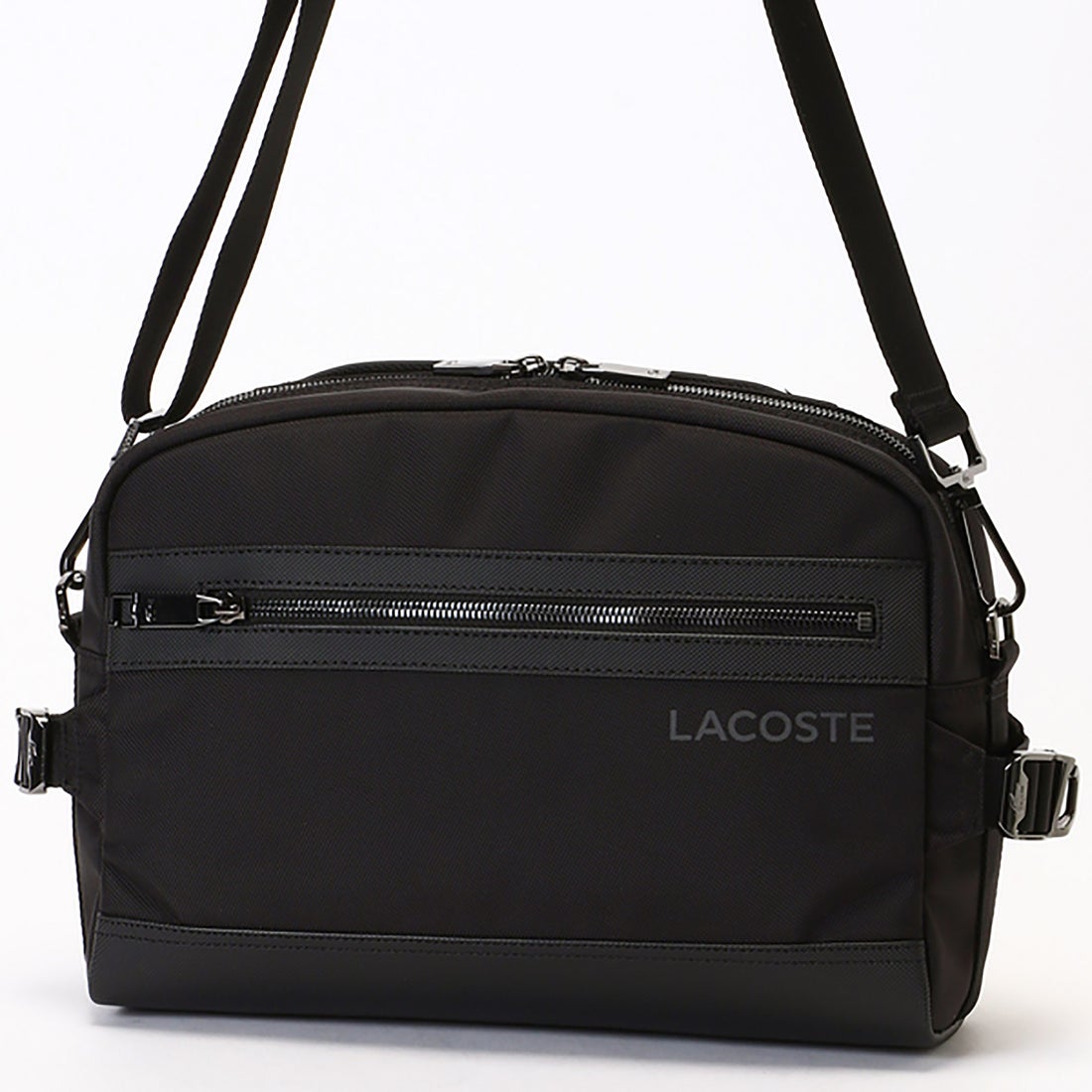 ラコステ LACOSTE エル オン ザ ゴー ショルダーバッグ （ブラック 