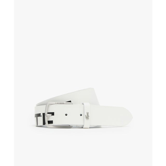 プレイフルブランドロゴレザーベルト （ホワイト）