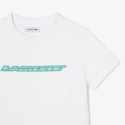 ラコステ LACOSTE BOYS グラフィカルブランドネームロゴTシャツ （ホワイト）｜詳細画像