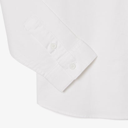 ラコステ LACOSTE BOYS 配色パッチポケットボタンダウンシャツ （ホワイト×ホワイト）｜詳細画像