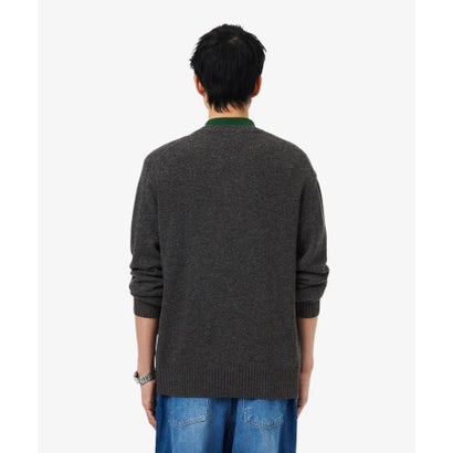 ラコステ LACOSTE エッセンシャルウールニットセーター （ダークグリーン）｜詳細画像