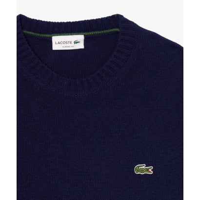 ラコステ LACOSTE エッセンシャルウールニットセーター （ダークグリーン）｜詳細画像