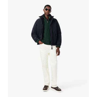 ラコステ LACOSTE ハイネックフルジップ ウールニットセーター / ドライバーズニット （ブラック）｜詳細画像