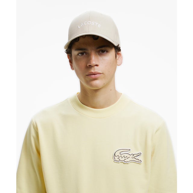 オーバーサイズクロックエンブレムスウェットTシャツ トレーナー （イエロー)