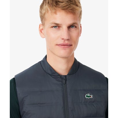 ラコステ LACOSTE キルティング切り替え中綿ベスト （ダークグレー）｜詳細画像
