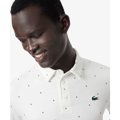 ラコステ LACOSTE 総柄ゴルフプリント ウルトラドライストレッチポロシャツ （ホワイト系その他）｜詳細画像