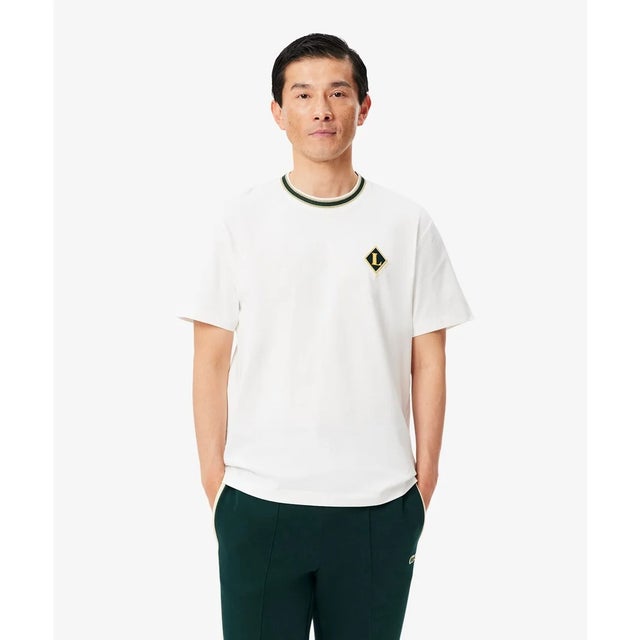 フレンチメイド LバッジトリムTシャツ （オフホワイト）
