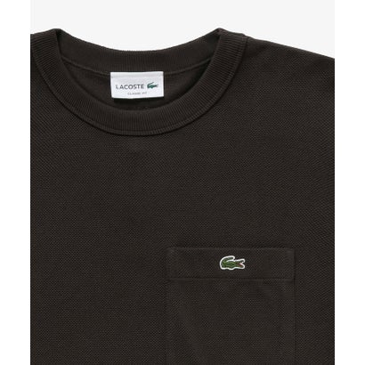 ラコステ LACOSTE 鹿の子地ポケット半袖Tシャツ （ライトブラウン）｜詳細画像