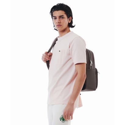ラコステ LACOSTE 鹿の子地ポケット半袖Tシャツ （ライトブラウン）｜詳細画像