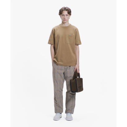ラコステ LACOSTE 鹿の子地ポケット半袖Tシャツ （ライトブラウン）｜詳細画像